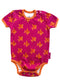 Short sleeve pink baby bodysuit